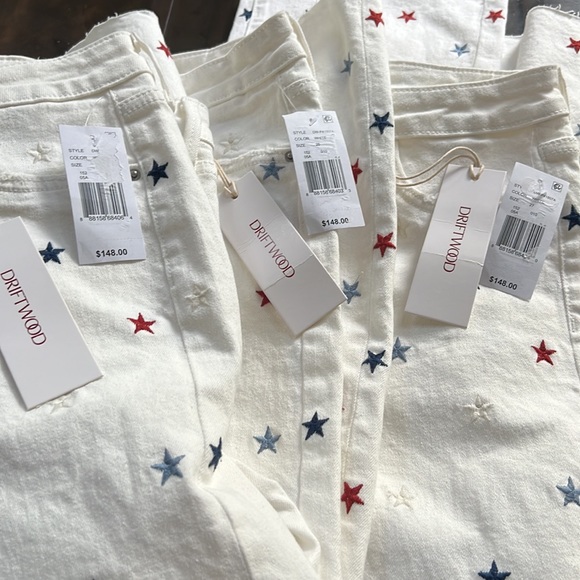 Driftwood Charlee High Rise Wide Leg Embroidered Jeans. - Picture 11 of 11